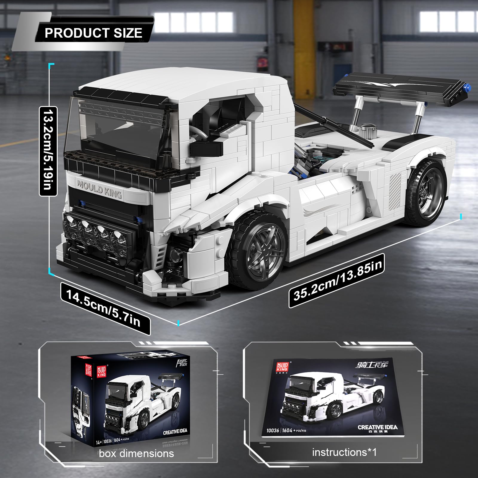 Mould King 10036 Technology Knight Truck Building Blocks Kit - Image 2