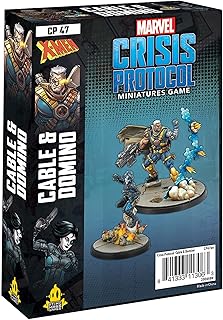 Marvel Crisis Protocol Domino & Cable Character Pack | Marvel Miniatures Strategy Game for Teens and Adults | Ages 14+ |2 Players | Average Playtime 45 Minutes | Made by Atomic Mass Games