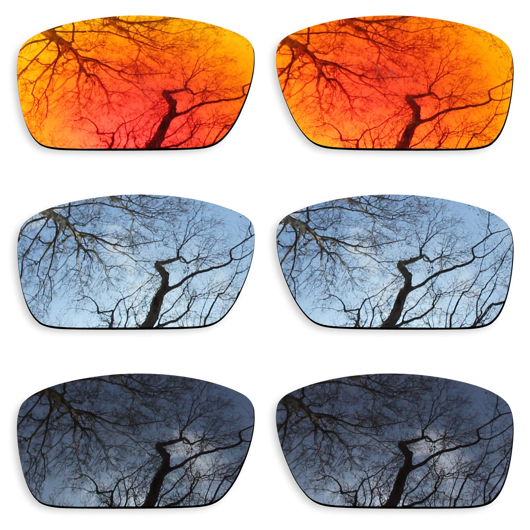 ToughAsNails 3 Pair Polarized Replacement Lenses for Oakley Fuel Cell OO9096 Pack-BSF3