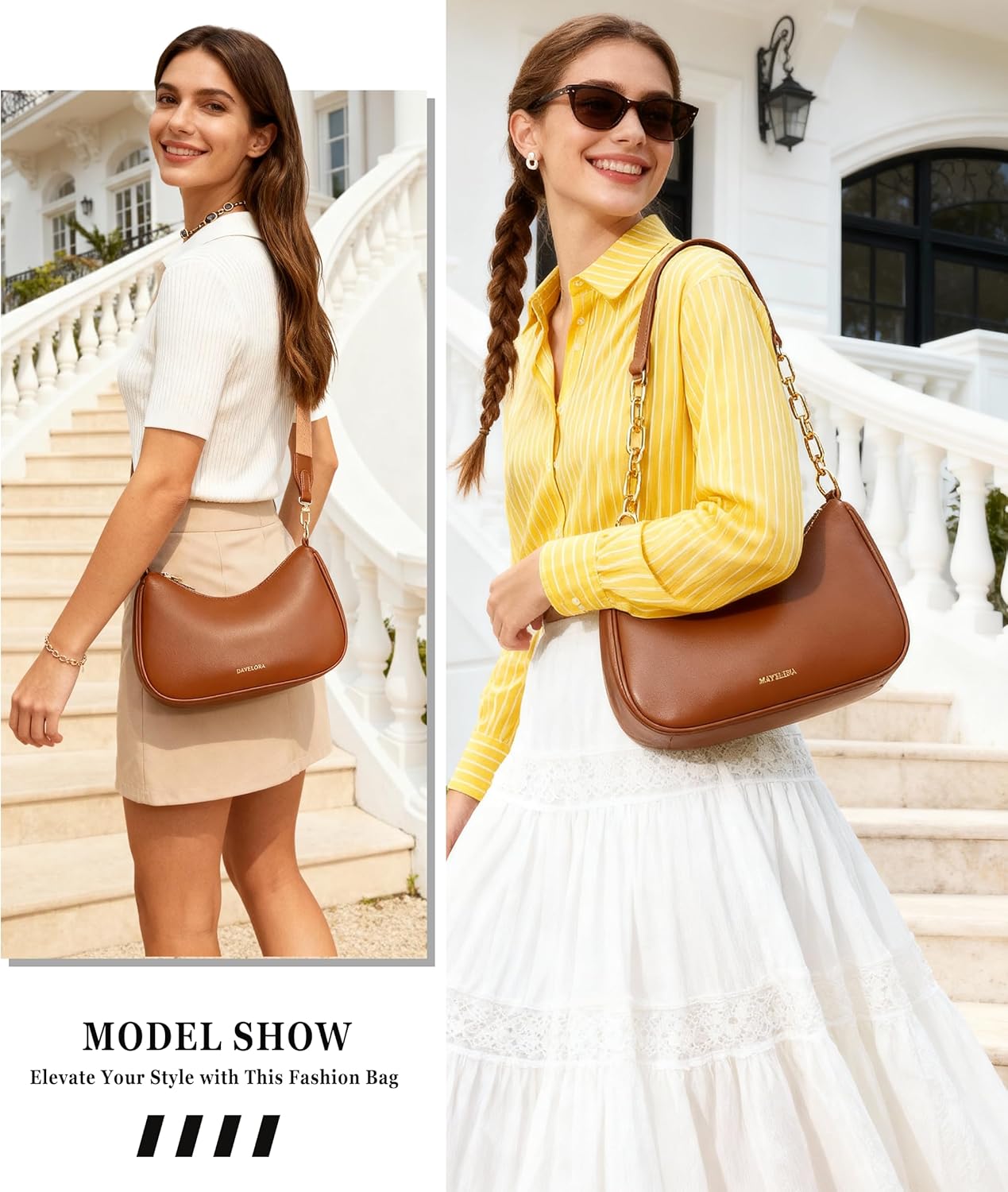 Anti-Theft Shoulder Bag for Women | RFID Crossbody Purse | Lightweight Crescent Hobo Handbag for Travel & Daily Use