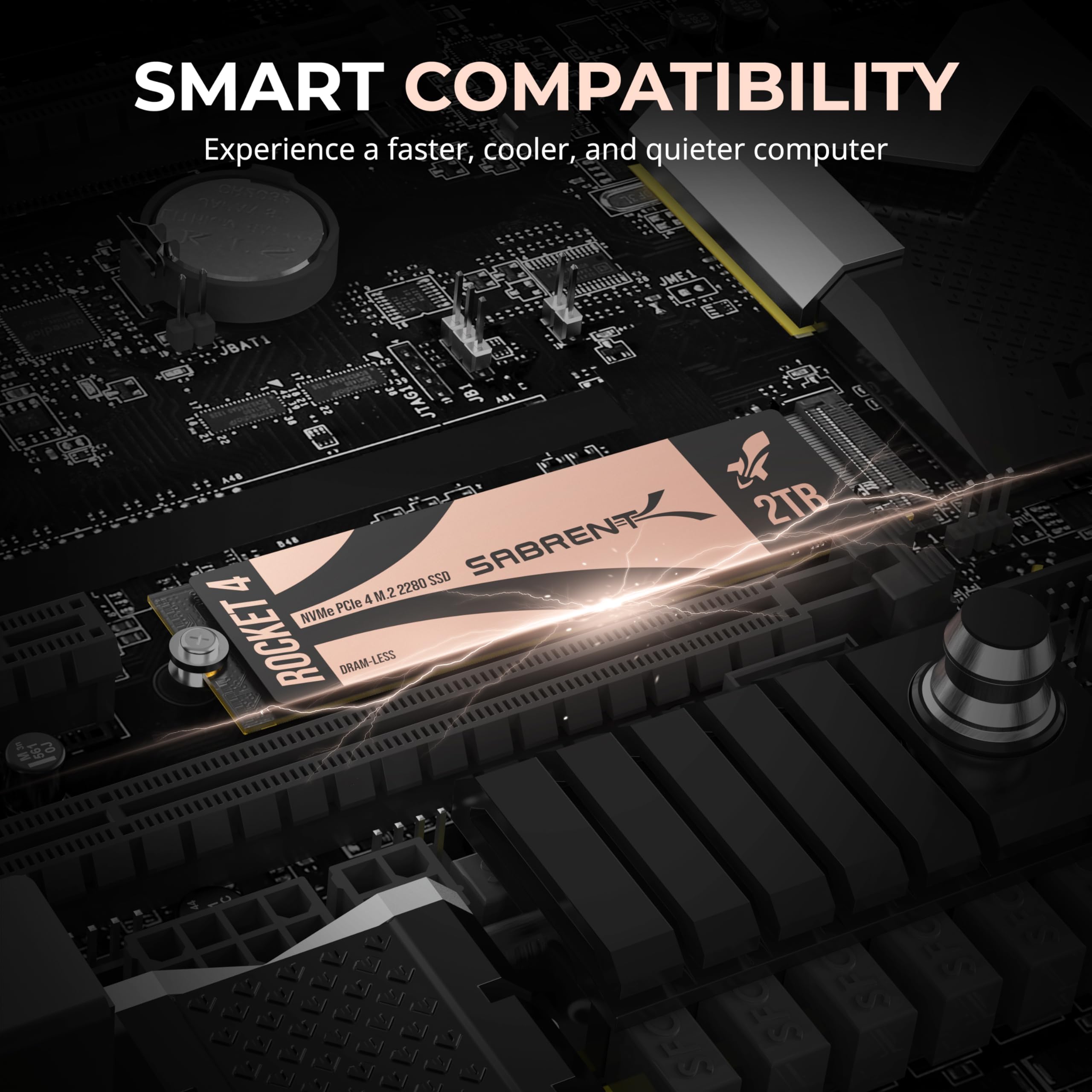 PCパーツ SABRENT Rocket NVMe 4.0 M.2 SSD 2TB Rocket NVMe SSD - Sabrent