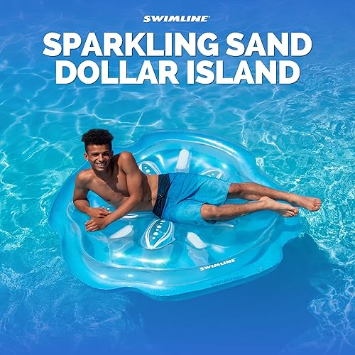 Vista 135 de SWIMLINE Original Pet Pawprint - Flotador de piscina – Tumbona de vinilo duradera para adultos y adolescentes – Divertido flotador de piscina