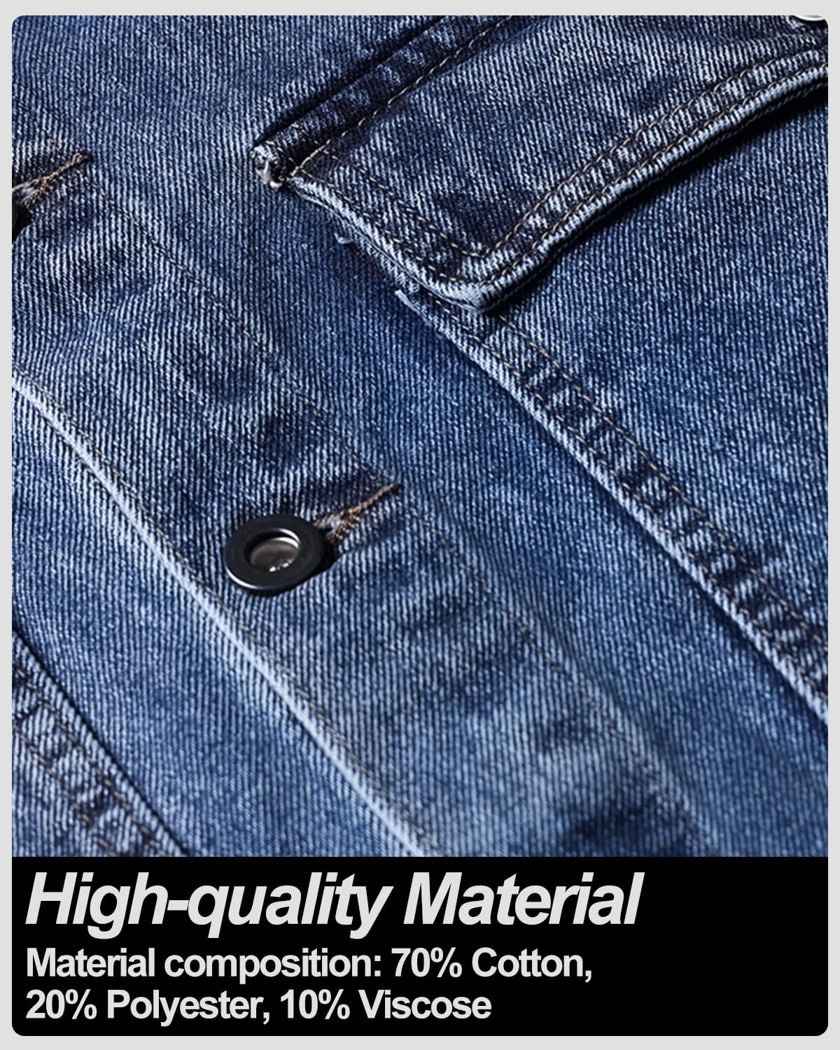 Homme Gilet en Jean Veste Courte sans Manches en Jean Vintage Sans Manches Veste à la Mode Motard Décontractée Denim Manteau de Moto
