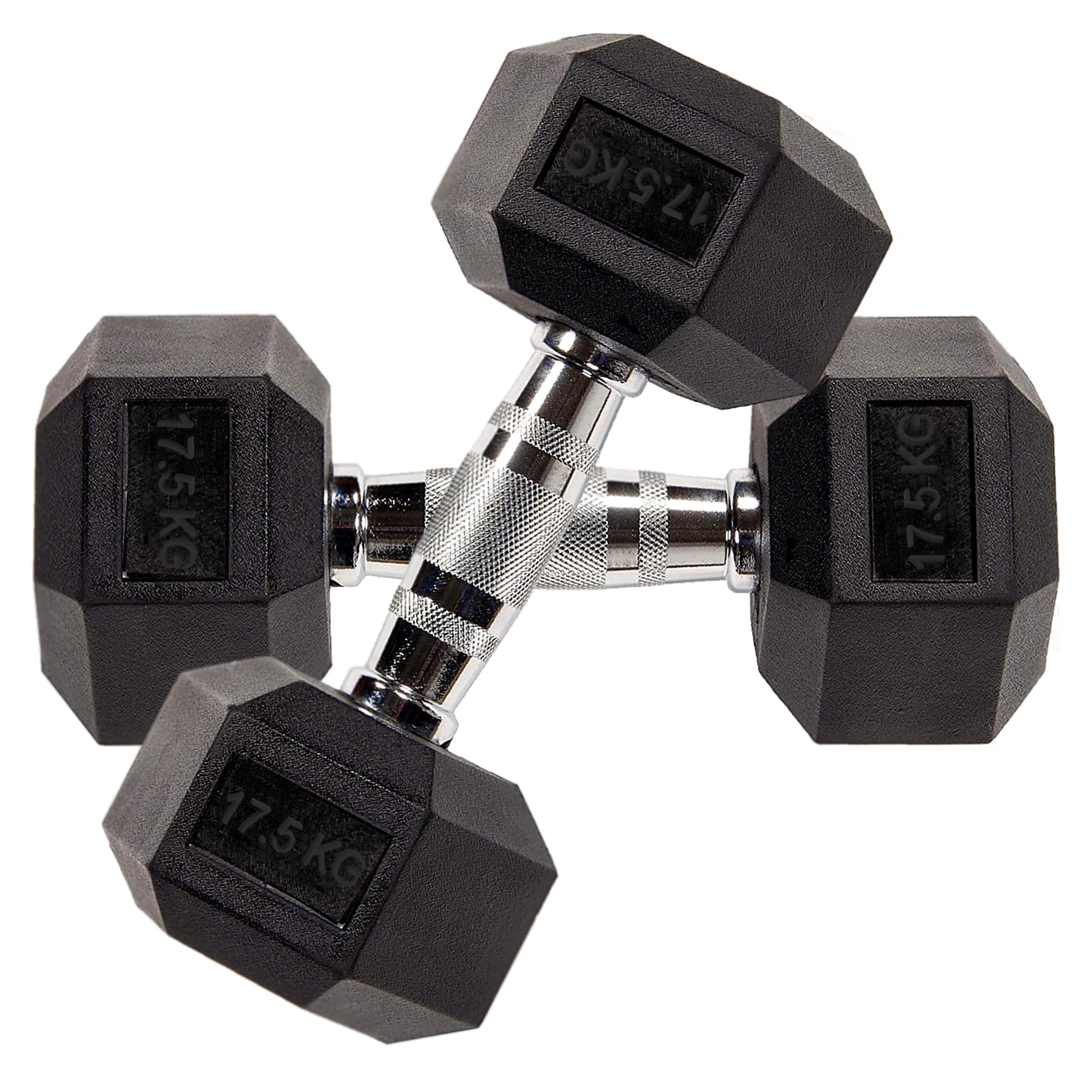 Manubri esagonali da 2,5 kg a 60 kg, design anti-rollio rivestiti in gomma, set di manubri per allenamento di forza in casa, palestra, tonificazione muscolare e sollevamento pesi