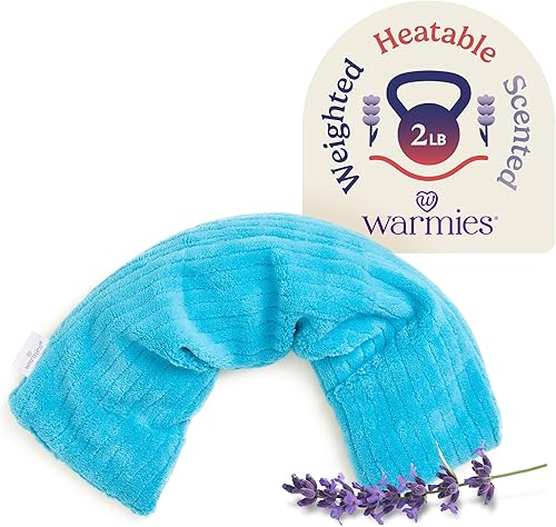 Warmies Hot-Pak, Bufanda Térmica para Microondas - Almohadilla de Peluche para Calentamiento y Enfriamiento para Relajación Calmante - Bufanda