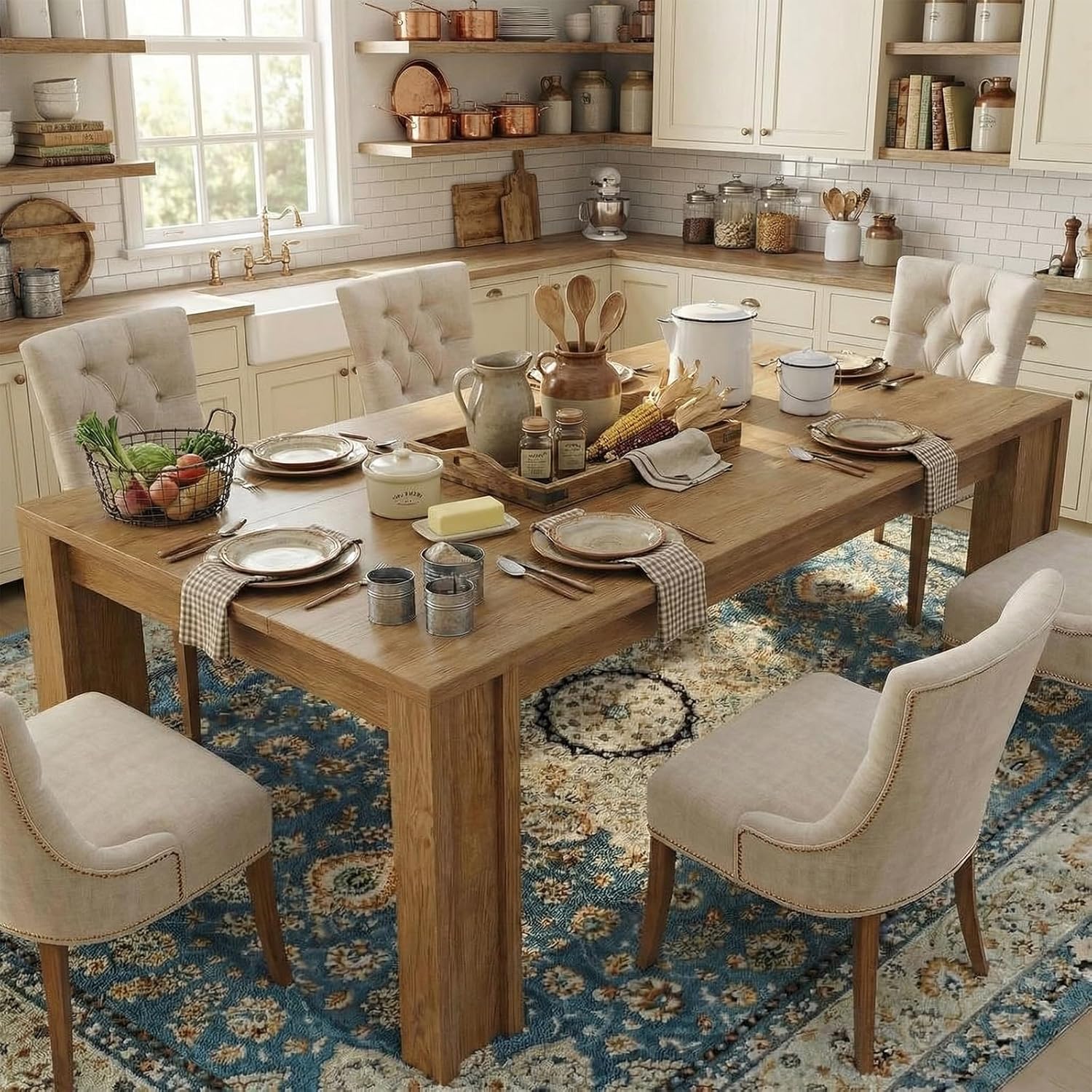 CABIHOME 71-Inch Farmhouse Patio Dining Table Review: Best for Backyard Gatherings & Garden Parties