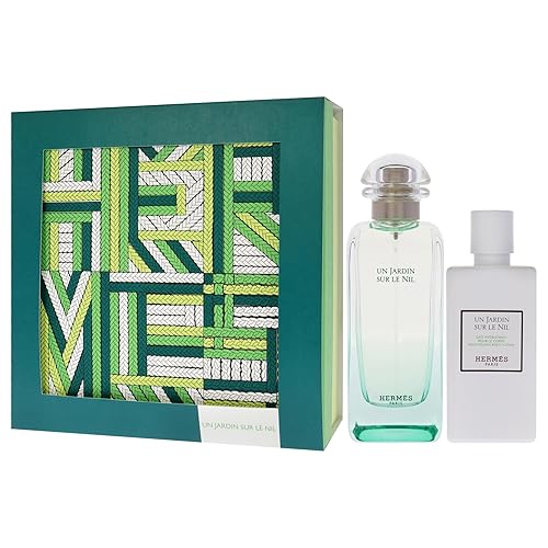 Miniatura 4 de Hermes Un Jardin Sur Le Nil - Juego de regalo de 2 piezas de 3.4 onzas EDT en aerosol, loción corporal de 2.7 onzas