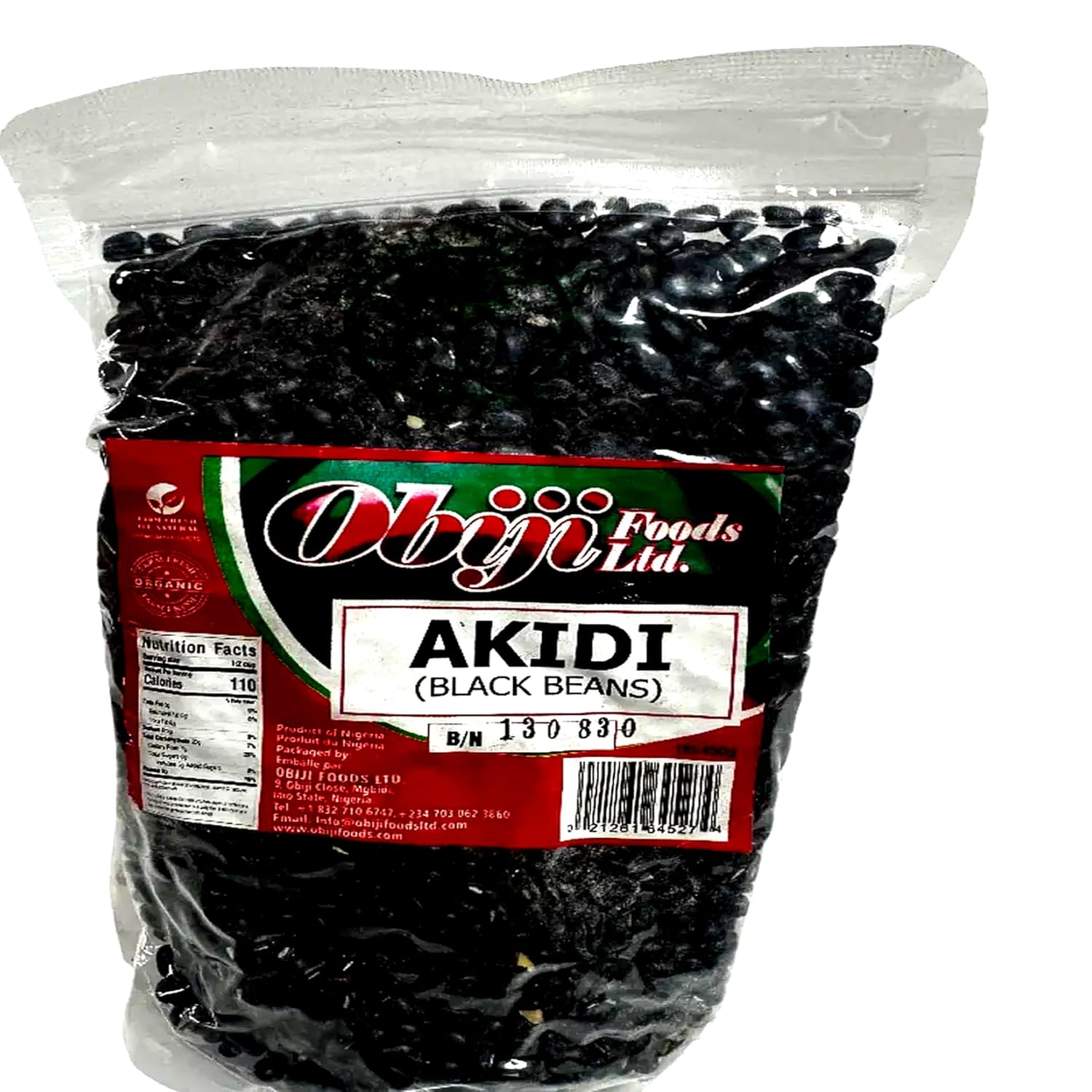 Akidi (Black Beans) 1lb – Premium Nigerian Organic Black Beans | African Food Pantry Staple | Non-GMO | High Protein, Fiber-Rich Legumes for Soups, Porridge, Vegan Cooking