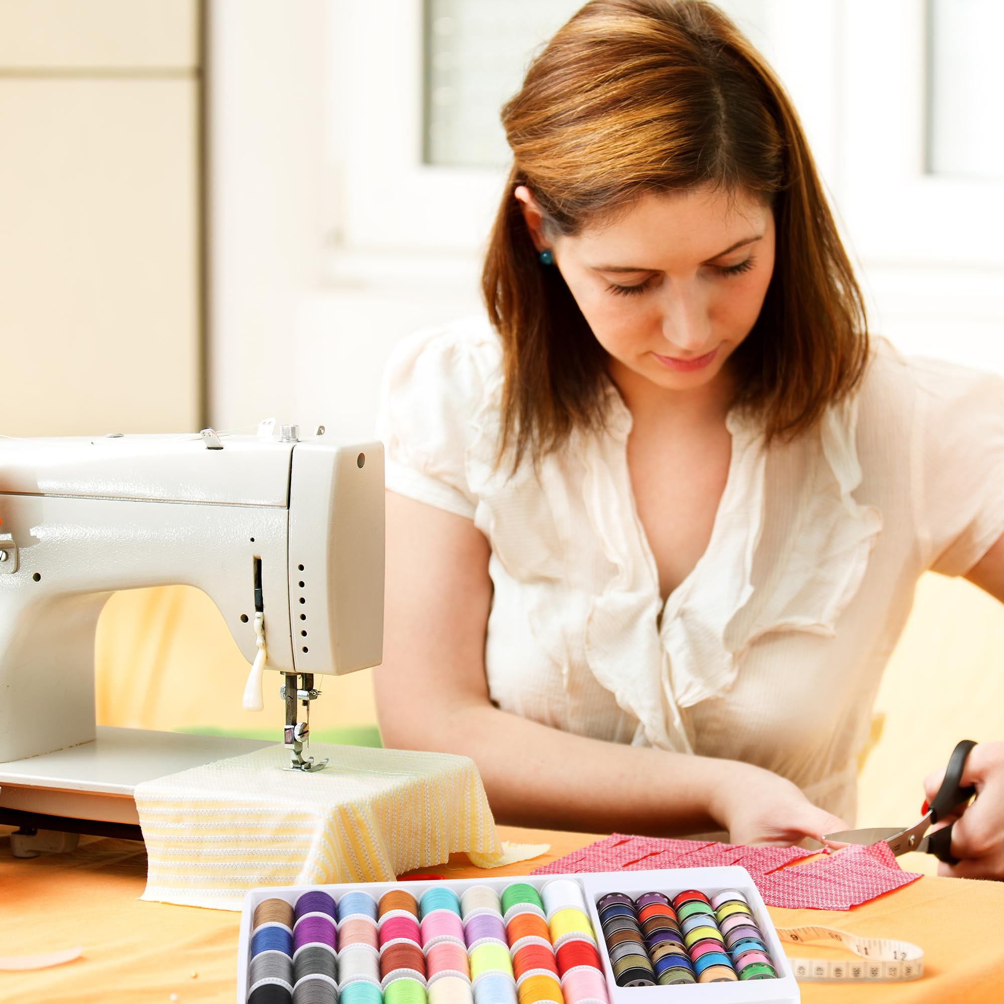 Nähgarn-Set 60 Spulen – Polyester, Je 400 Yards, Bunt Für Nähmaschine & Handarbeit