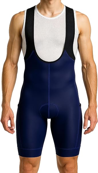 Wixen Elite Cycling Bib Shorts for Men Bicycle Bib Shorts Durable Performance Zipper Pocket