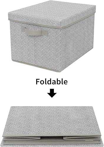 Miniatura 7 de GRANNY SAYS - Contenedores con tapas y asas para clóset, canasta rectangular, caja de tela para almacenamiento