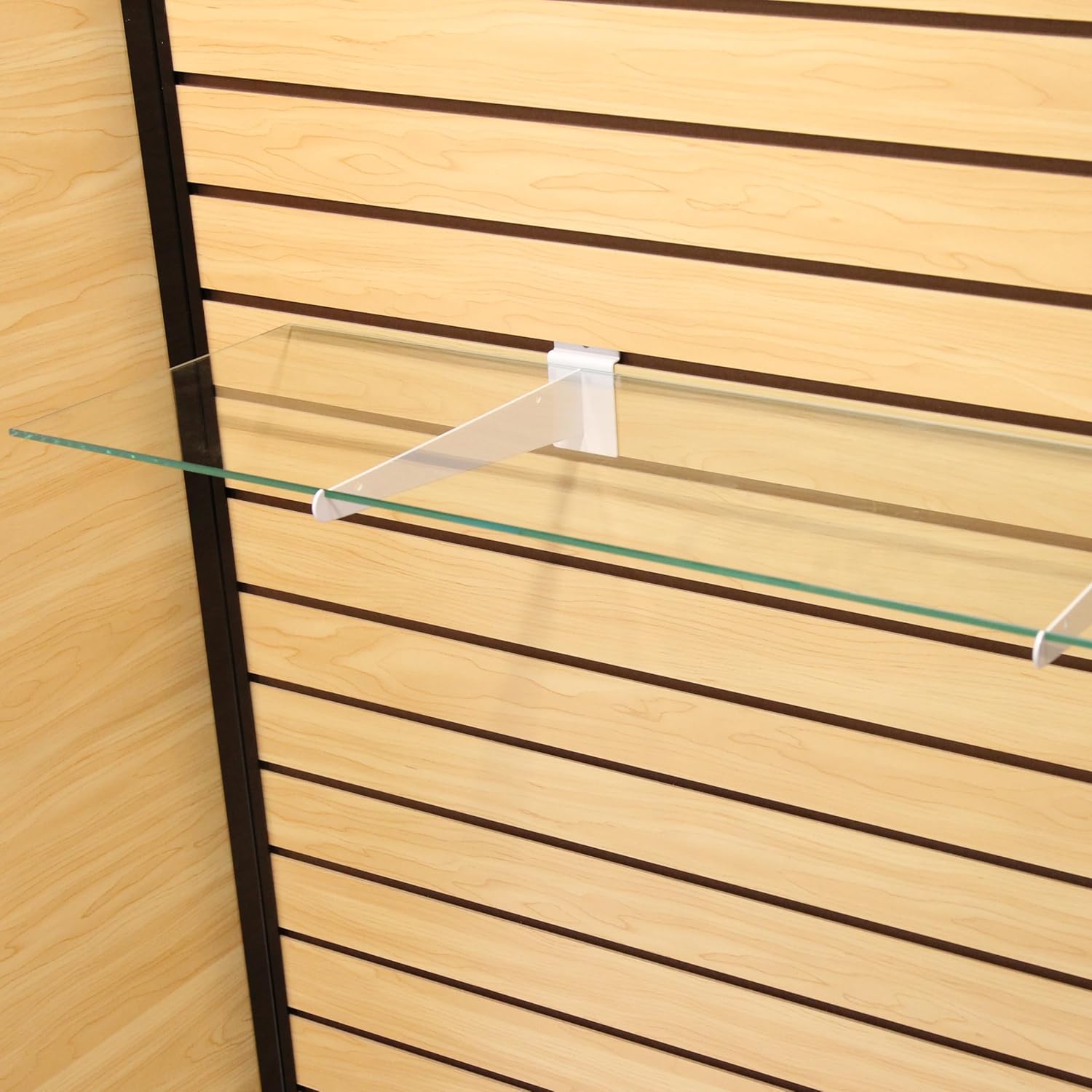 SSWBasics Tempered Glass Shelf - Set of 2, 10" x 36" x 3/16" - Stylish & Sturdy Floating Shelves