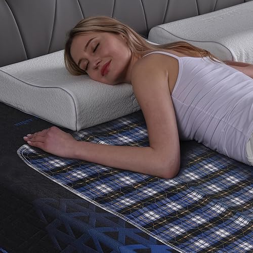 Miniatura 44 de Almohadillas de cama antideslizantes para incontinencia lavables de 36 x 72 pulgadas, almohadillas de cama impermeables para adultos, lavables