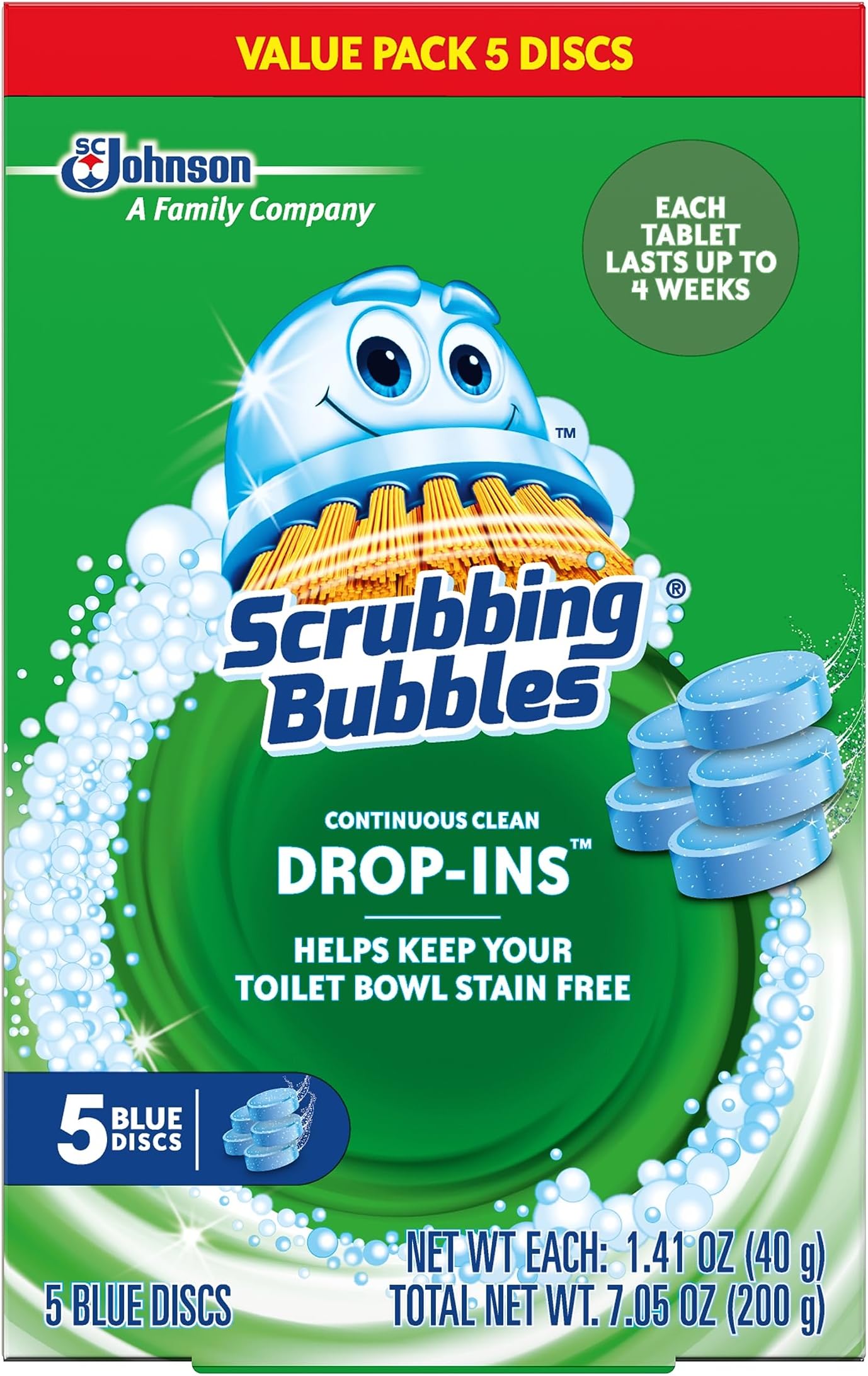 Toilet Cleaner Drop Ins, 5 Count in Single Box, 7.05 Ounce
