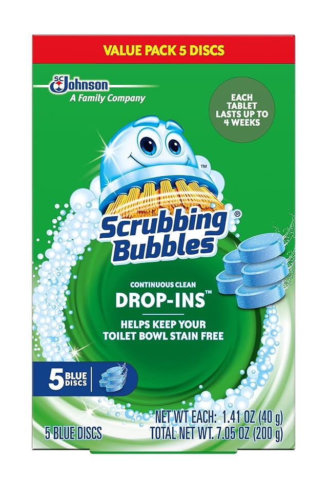 Scrubbing Bubbles Toilet Bowl Tablets Continuous Clean Toilet Drop In Discs Each Tablet Provides 4 Weeks of Protection