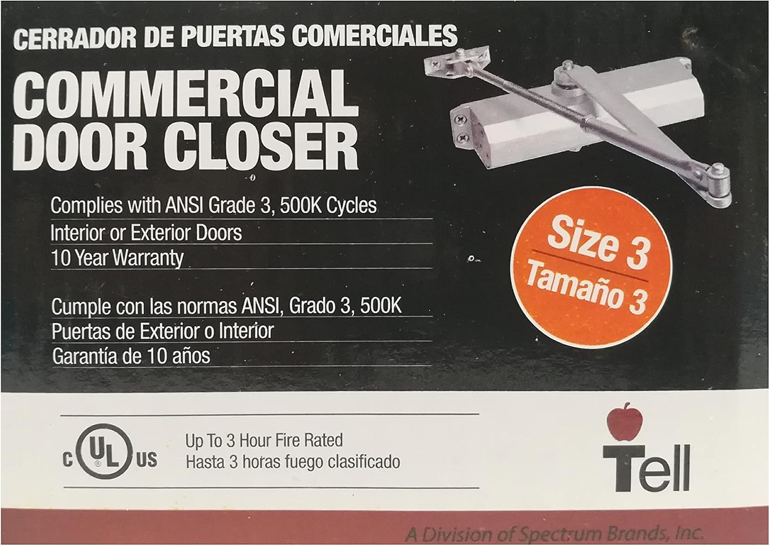 Uр Tо 40% оƒƒ Tell Manufacturing Grade 3 Silver Commercial Door Closer