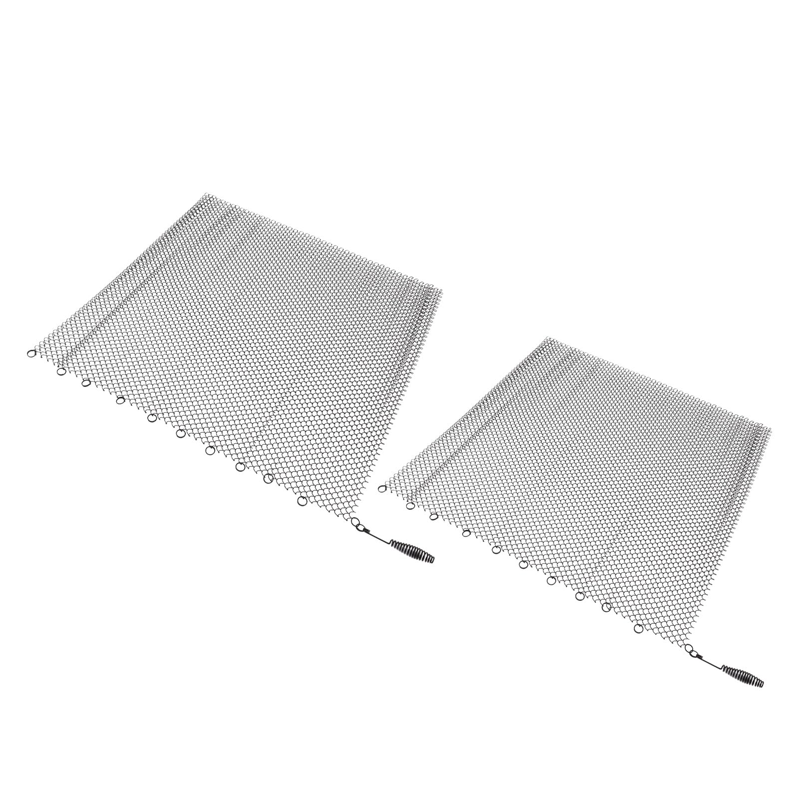 Goshyda Tenda Rete per Camino 2 Pannelli Larghi, Schermi Sostitutivi Sospesi per Camino a Legna, Parascintille in Acciaio Inossidabile Resistente Al Calore per la Decorazione Domestica (24*20 pollici)