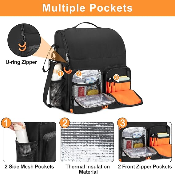 samdew Large Wheelchair Bag to Hang on Back, with Shoulder Strap, Bag Only
