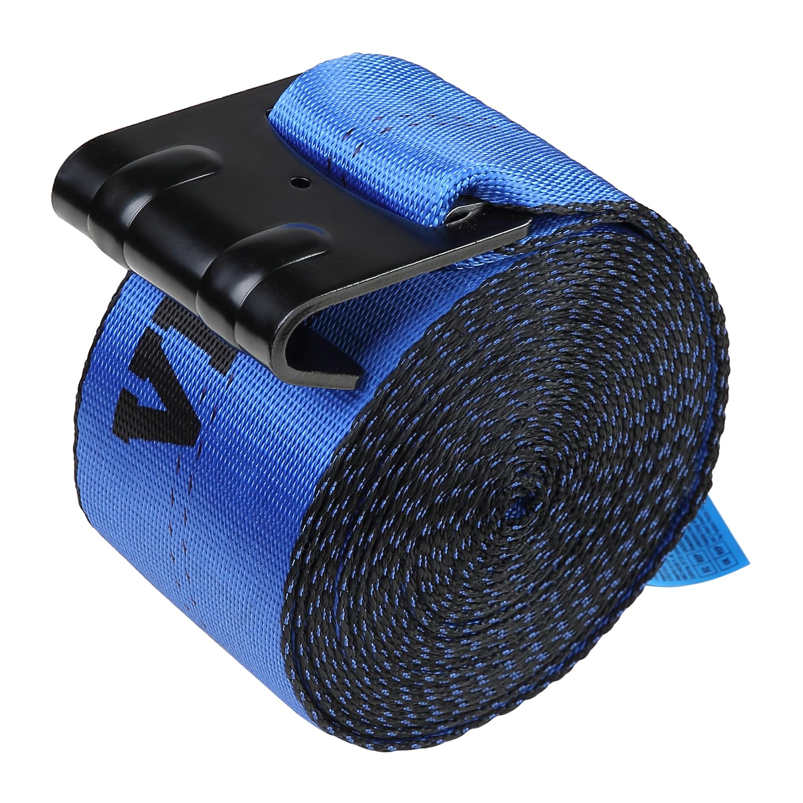 VEVOR Paski do wciągarki, 10 cm x 80 cm, nośność 2,721 kg, wytrzymałość na rozerwanie 8164.7 kg, pasy do ciężarówek z płaskim hakiem, kontrola ładunku do przyczep, gospodarstw rolnych, ratowników,