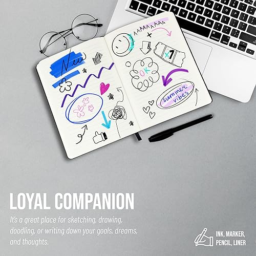 Miniatura 6 de Red Co. Diario de piel sintética texturizada con flores en relieve de 5 x 7 pulgadas, 240 páginas rayadas, magenta