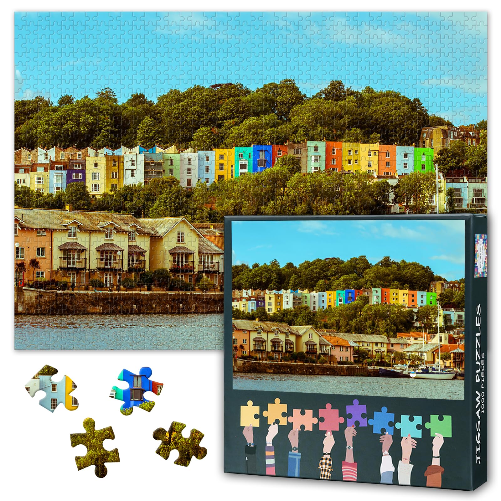 1000 Piece Jigsaw Puzzle for Adults Bristol Cityscape Skyline Picture Challenge 1000 Pieces Puzzles for Adults Rompecabezas Para Adultos Challenging Puzzles 50x70cm โ image 1