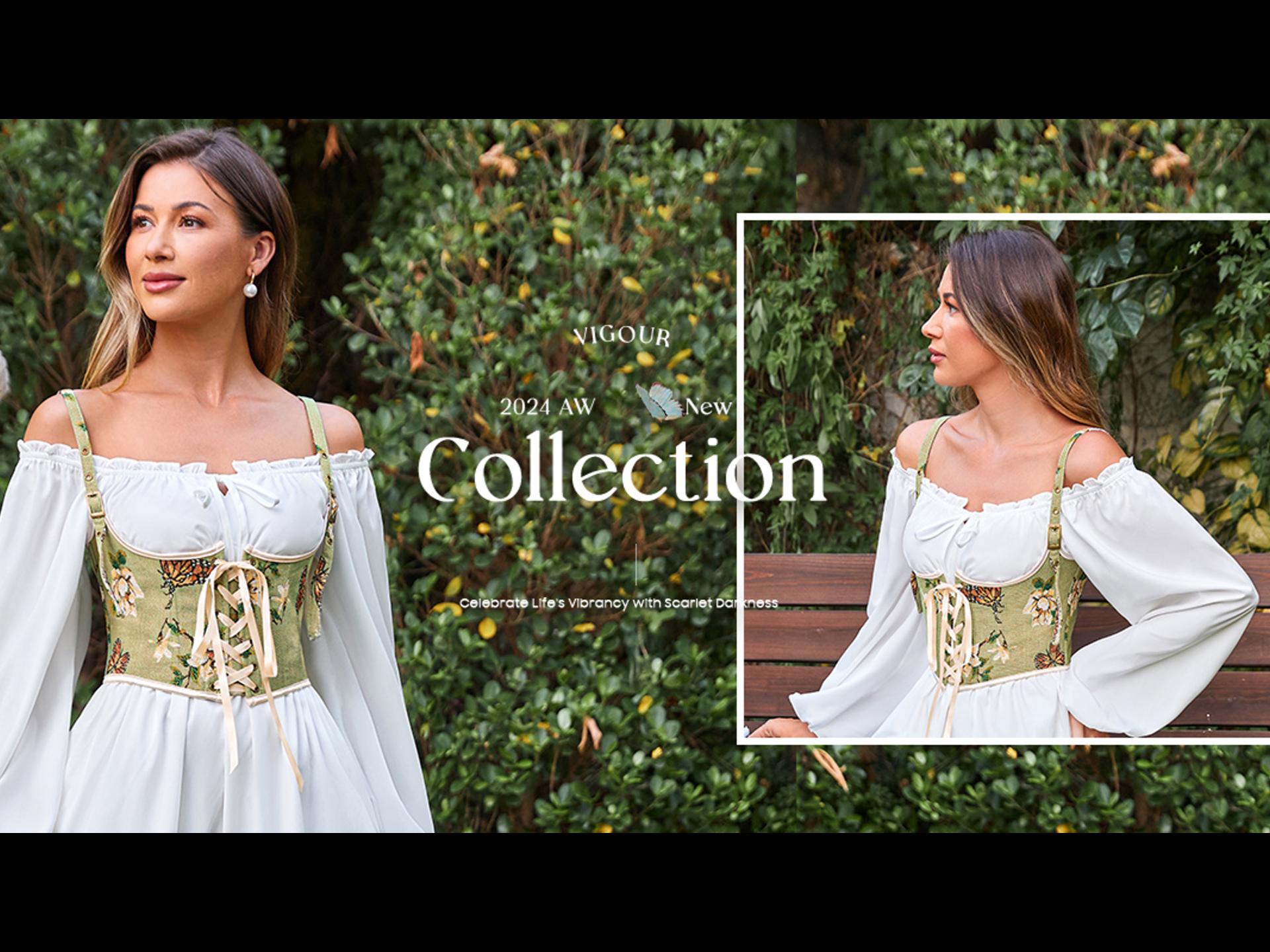Scarlet Darkness Renaissance Corset for Women Floral 