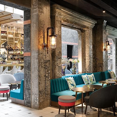 Miniatura 4 de Lámpara de pared industrial enchufable con base E26, cable Edison estilo retro, luces de pared vintage con cable ajustable de 5.9 pies, aplique de