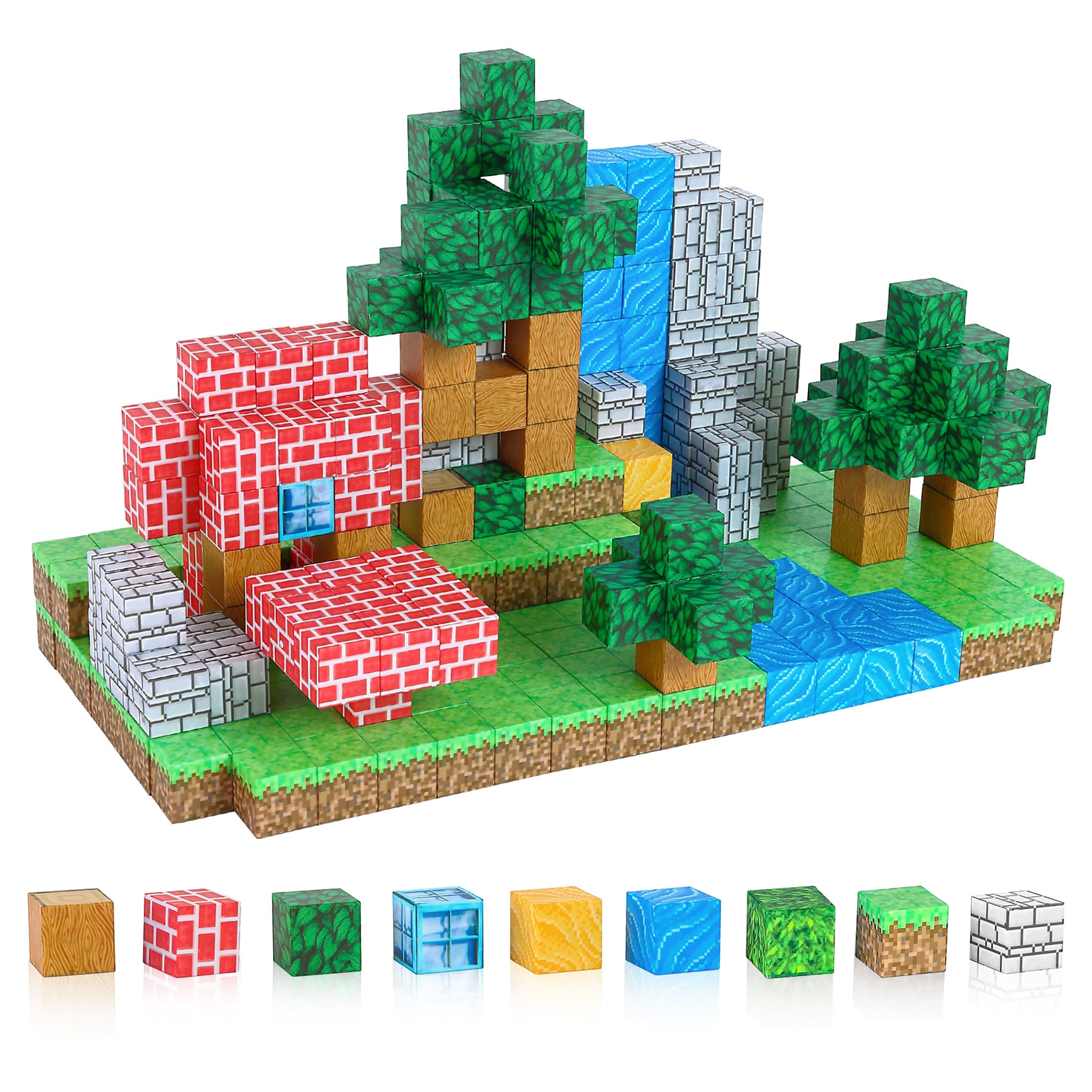 Blocchi magnetici - Costruisci miniera Magnet World Edition, Piastrelle magnetiche Giocattoli per bambini per ragazze di età superiore a 3 anni