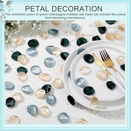 Miniatura 4 de Tigeen Pétalos de rosa de seda artificiales para boda, cesta de niña de flores, pasillo, dispersos, centros de mesa, fiesta, despedida de soltera,