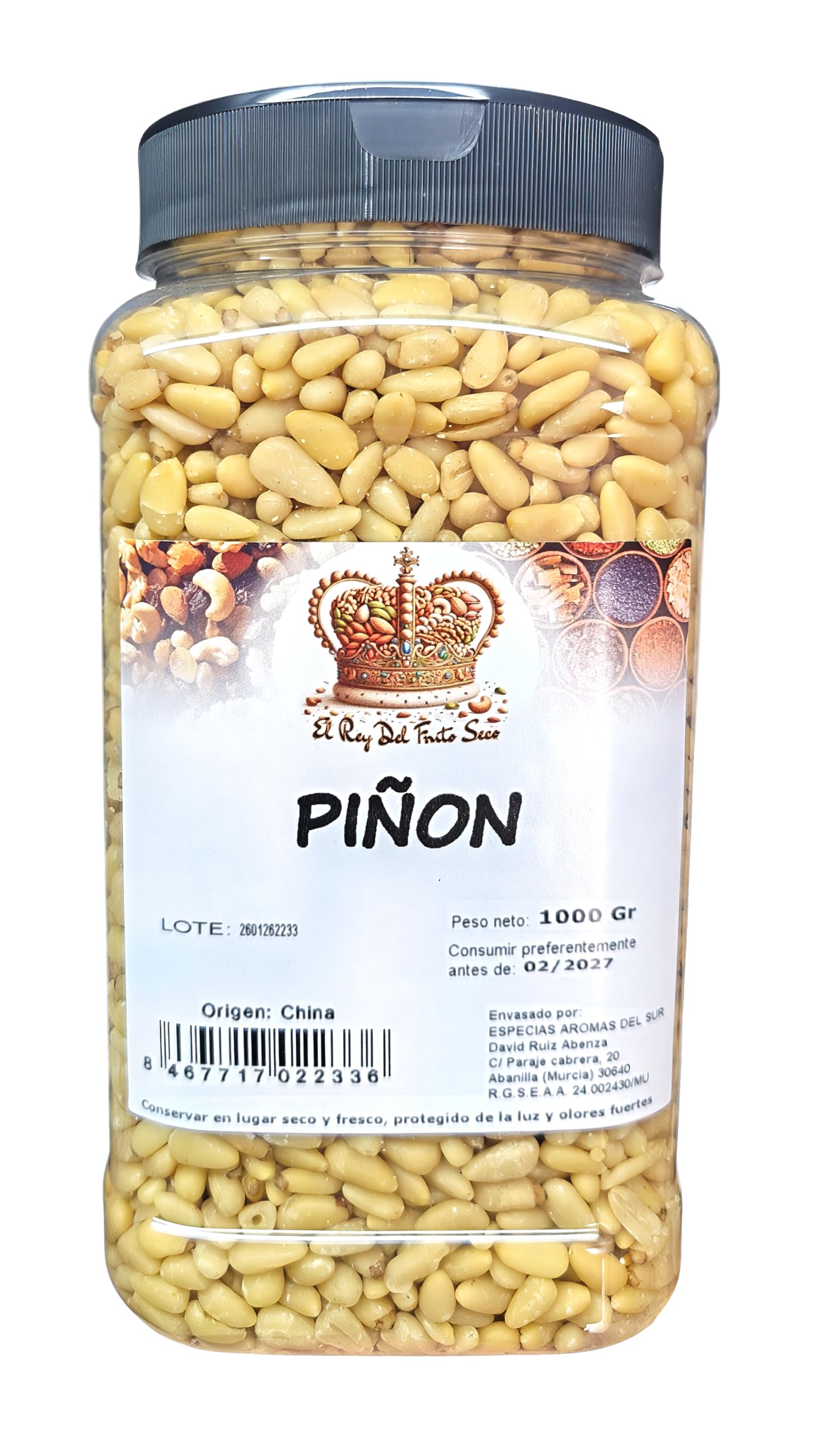 Piñones Mondados 1 Kg - Deliciosos piñones pelados y listos para disfrutar - El Rey del Fruto Seco