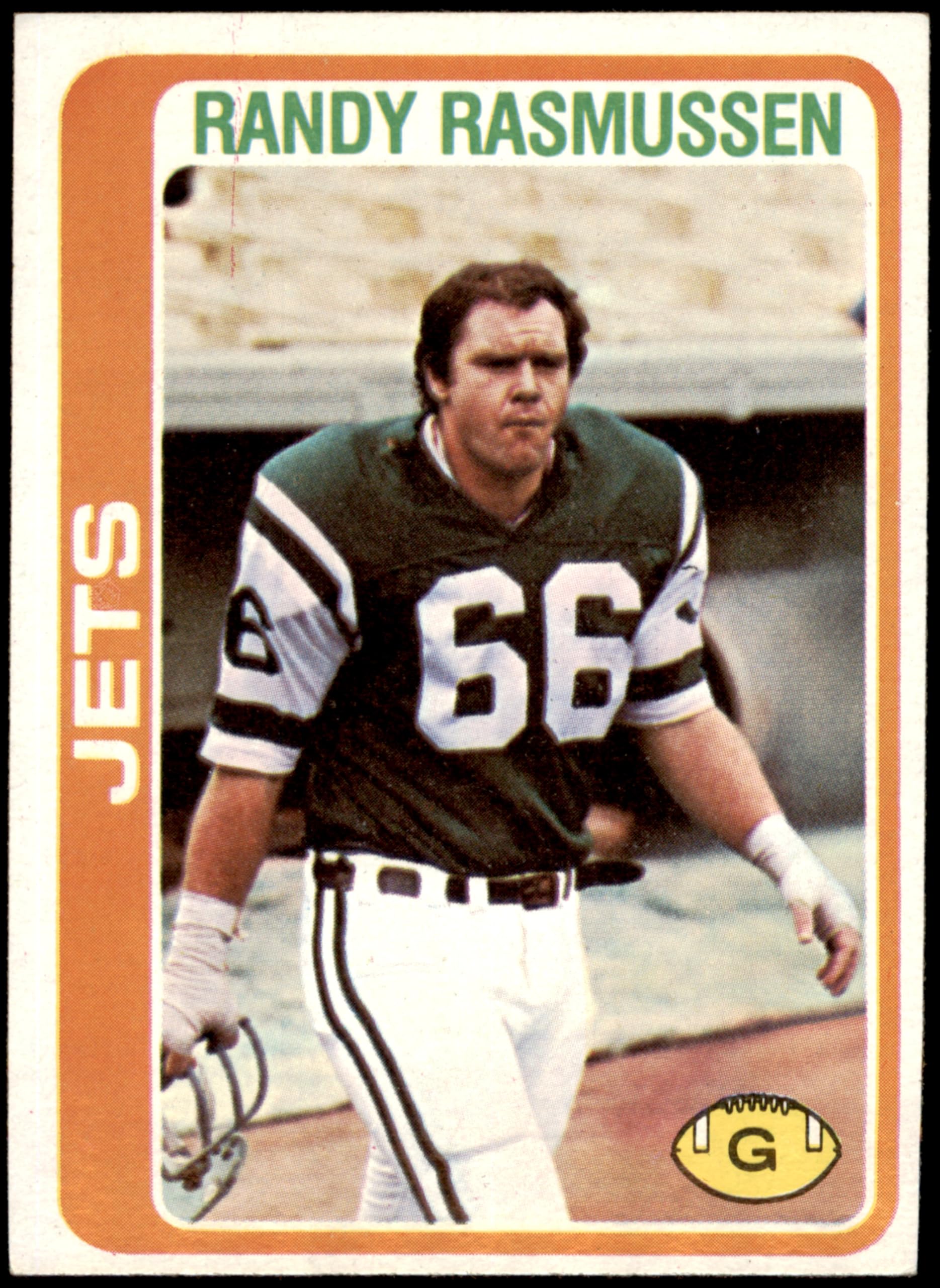 Amazon.com: 1978 Topps # 307 Randy Rasmussen New York Jets