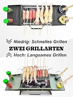 Charmline 34x23cm Hordozható Széngrillezés Kemping Grill Kert Strand Piknik 8