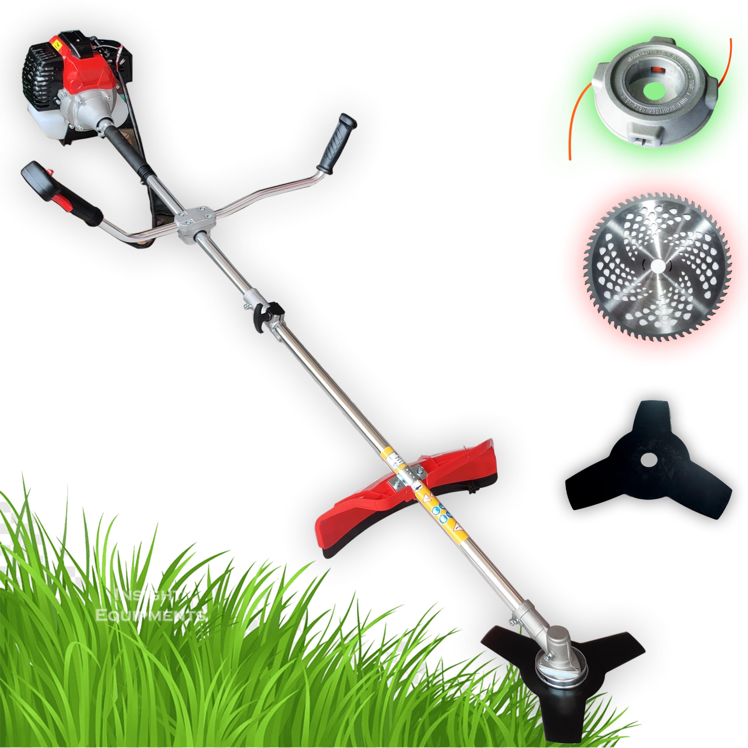 Buy In Equipments New and Improved Brush Cutter 2 Stroke 52cc 2.5HP