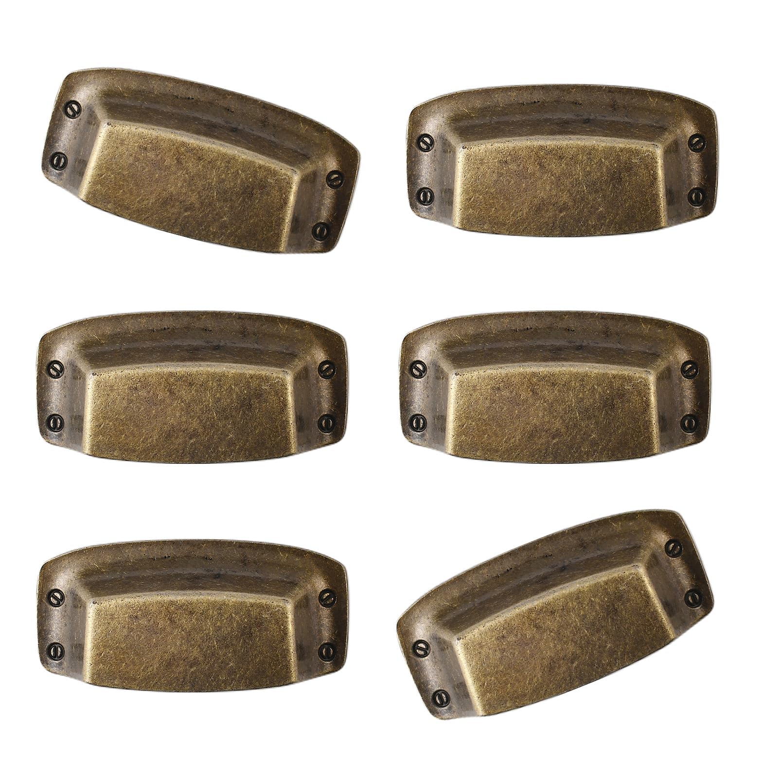 Kaccde 6Pcs Strong Mixture Arched Pull Handles Featuring Permanent Aesthetic For Furniture Enhancement And Square Coastal Appearance For User Friendly Use Drawer Handle Permanent