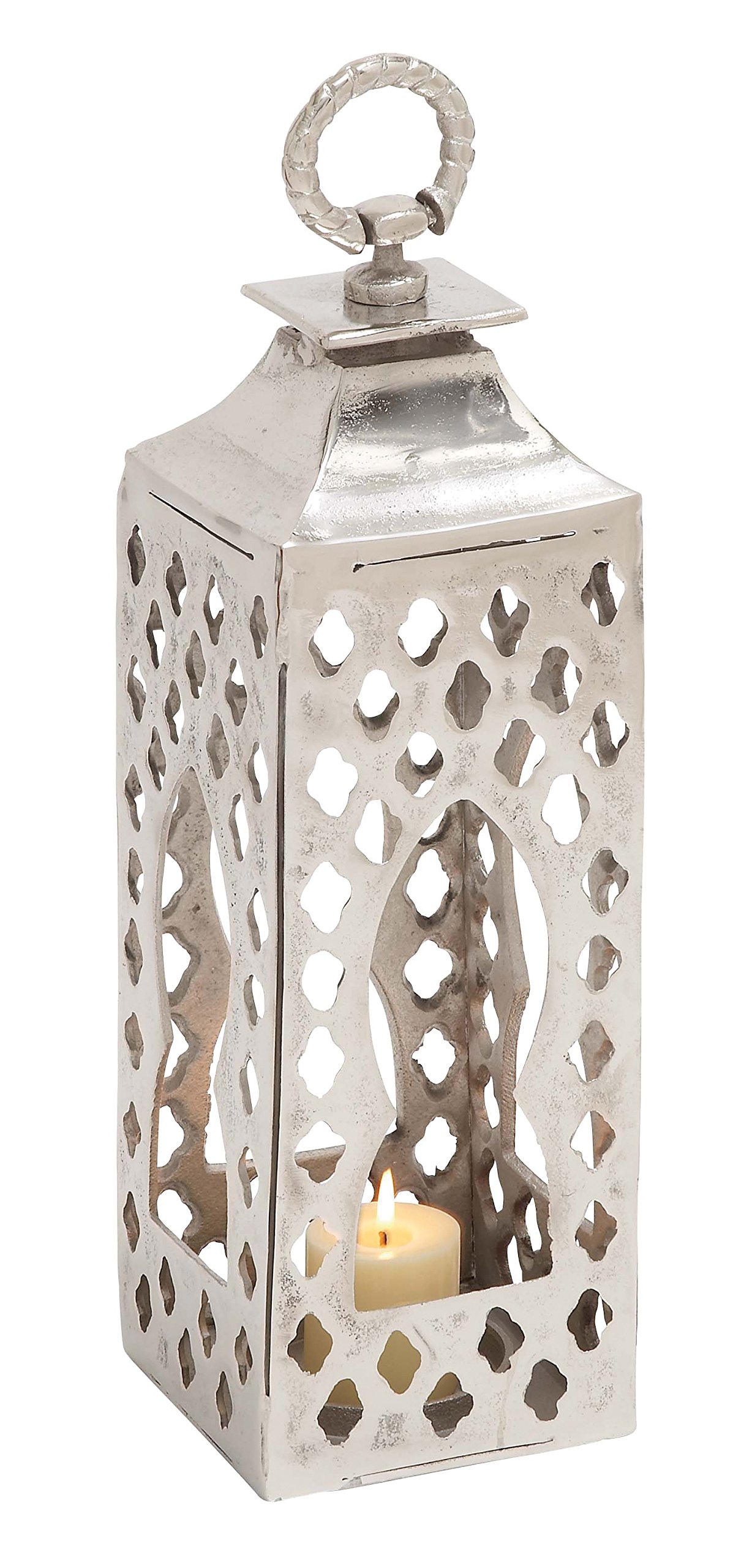 Lanterne en aluminium Deco 79 grand format au design métallisé raffiné