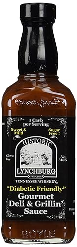Lynchburg Tennessee Whisky dulce y suave sin azúcar gourmet Deli & Grillin' Sauce 16oz