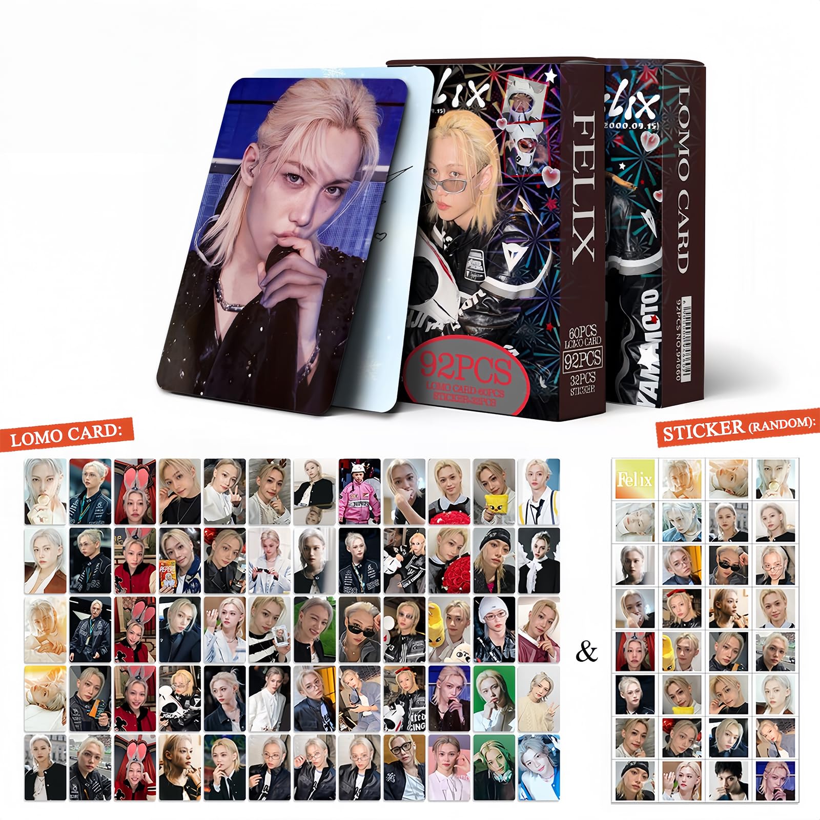 92 peças Stray Kids FELIX Photocards DO IT Álbum Felix Cartões de