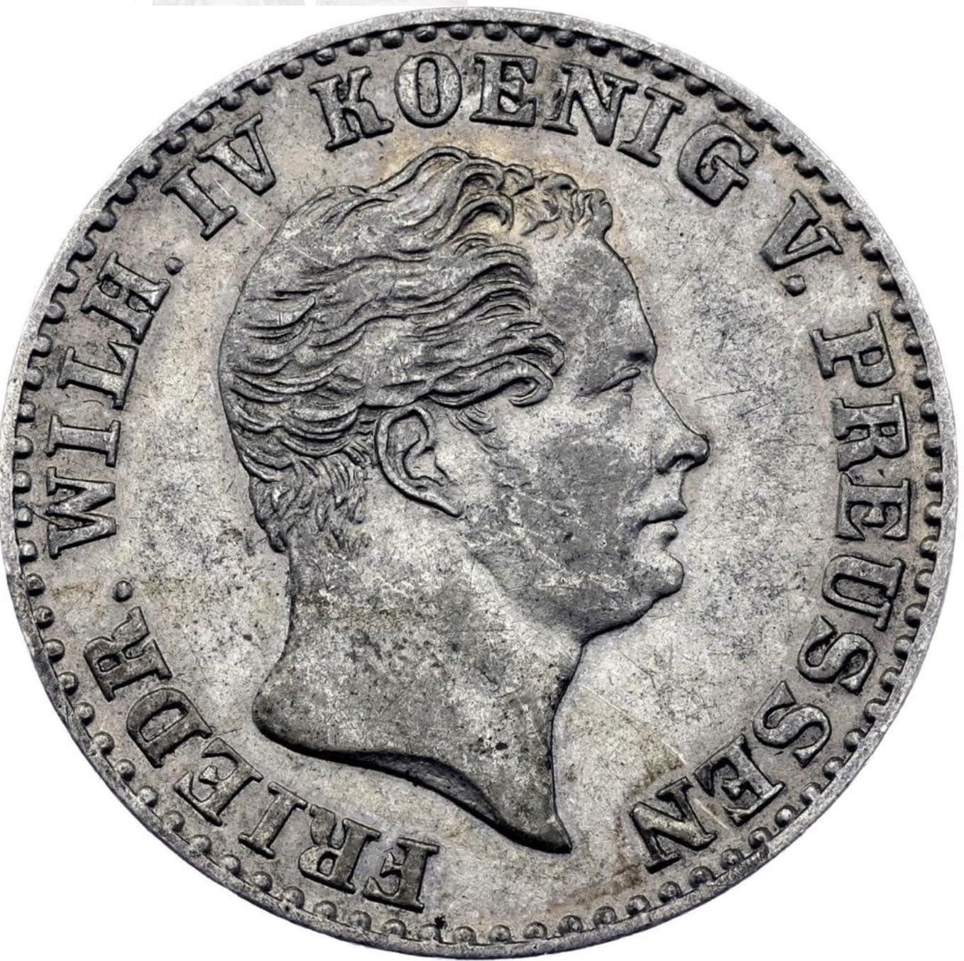 1842-1852 2½ Silbergroschen Silver German Coin I Issued Under Frederick William IV The "Romanticist On The Throne" I Monetized By The Germany Government