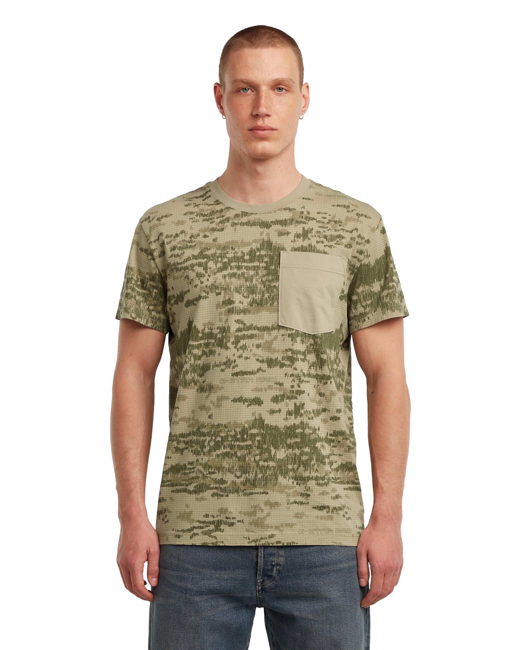 G-Star Herren Shadow Woven Camo Pocket R T T-Shirt