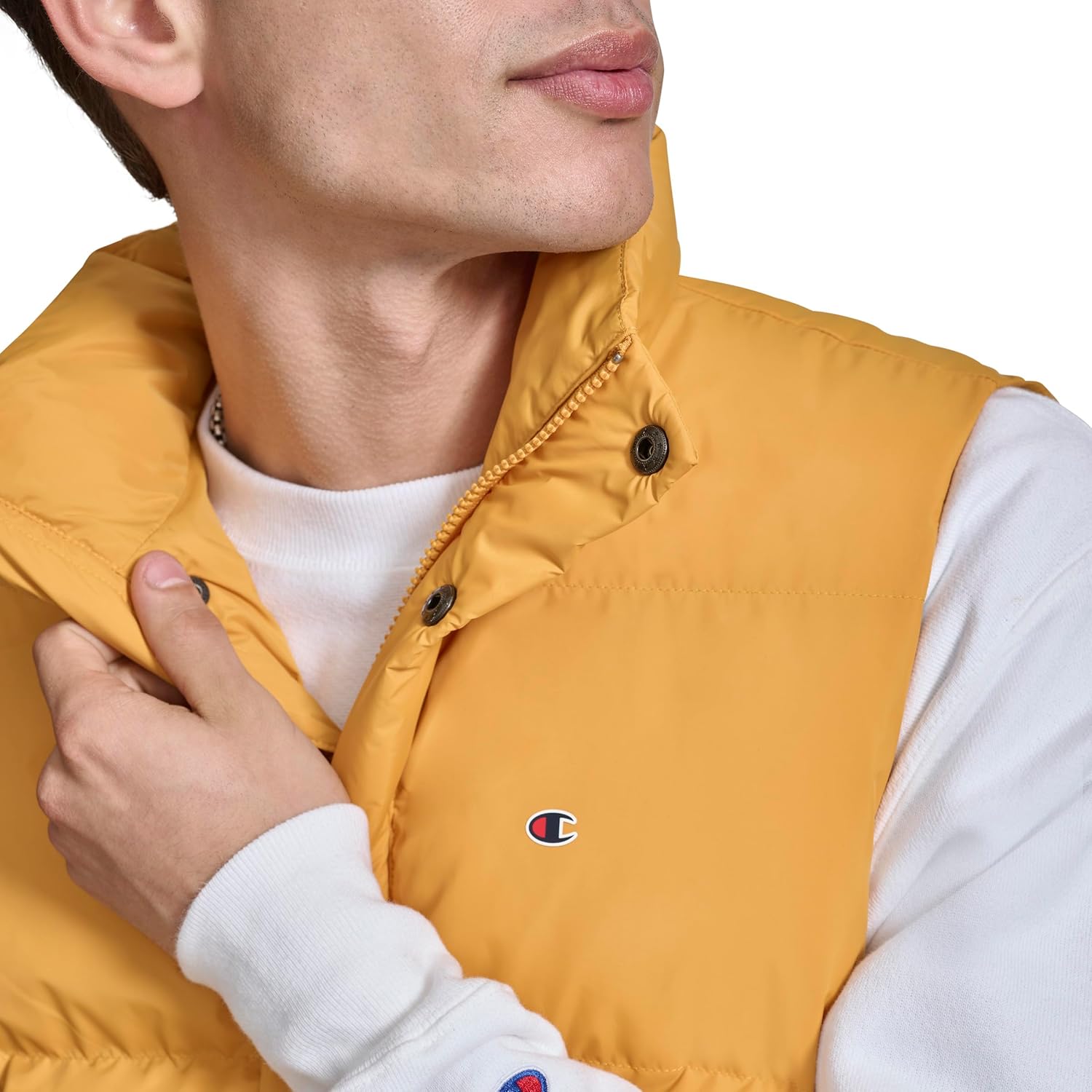 Champion Mens Puffer Vest With Logo - Image 6