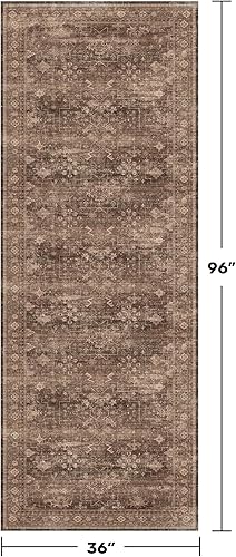 Miniatura 345 de Alfombra Boho Negra para Sala de Estar - Alfombra de Área Lavable de 10x14 Pies, Alfombras de Comedor para Debajo de la Mesa, Alfombra Suave de Pelo