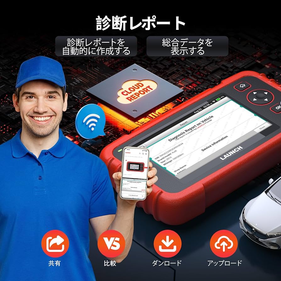 OBD2 診断機 2025年版 エンジン/トランスミッション 国内外車対応 Amazon.co.jp: LAUNCH CRP123XV2.0 OBD2 診断機 2025年