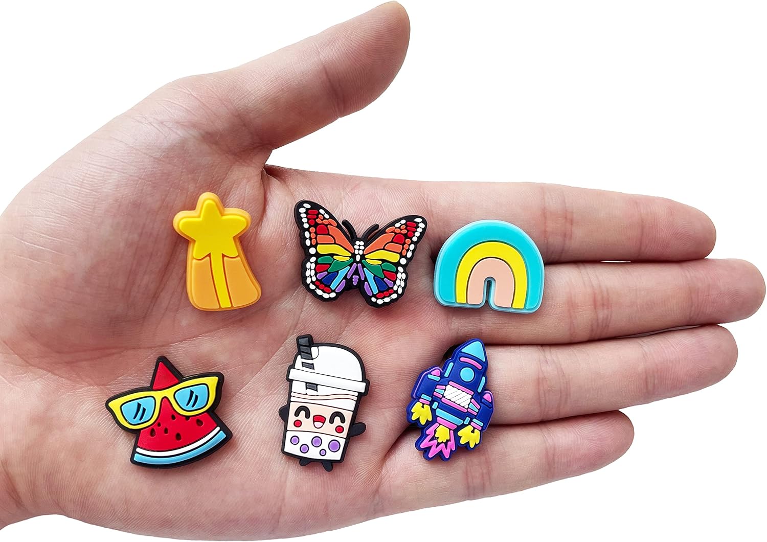 Harnya Lot of 30 50 100pcs Random Different Shoe Charms for Shoe Decoration