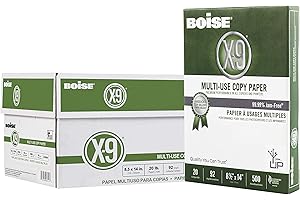 Boise 8.5" x 14" 20lb Legal Paper, X-9 10 Ream (5000 Sheets)