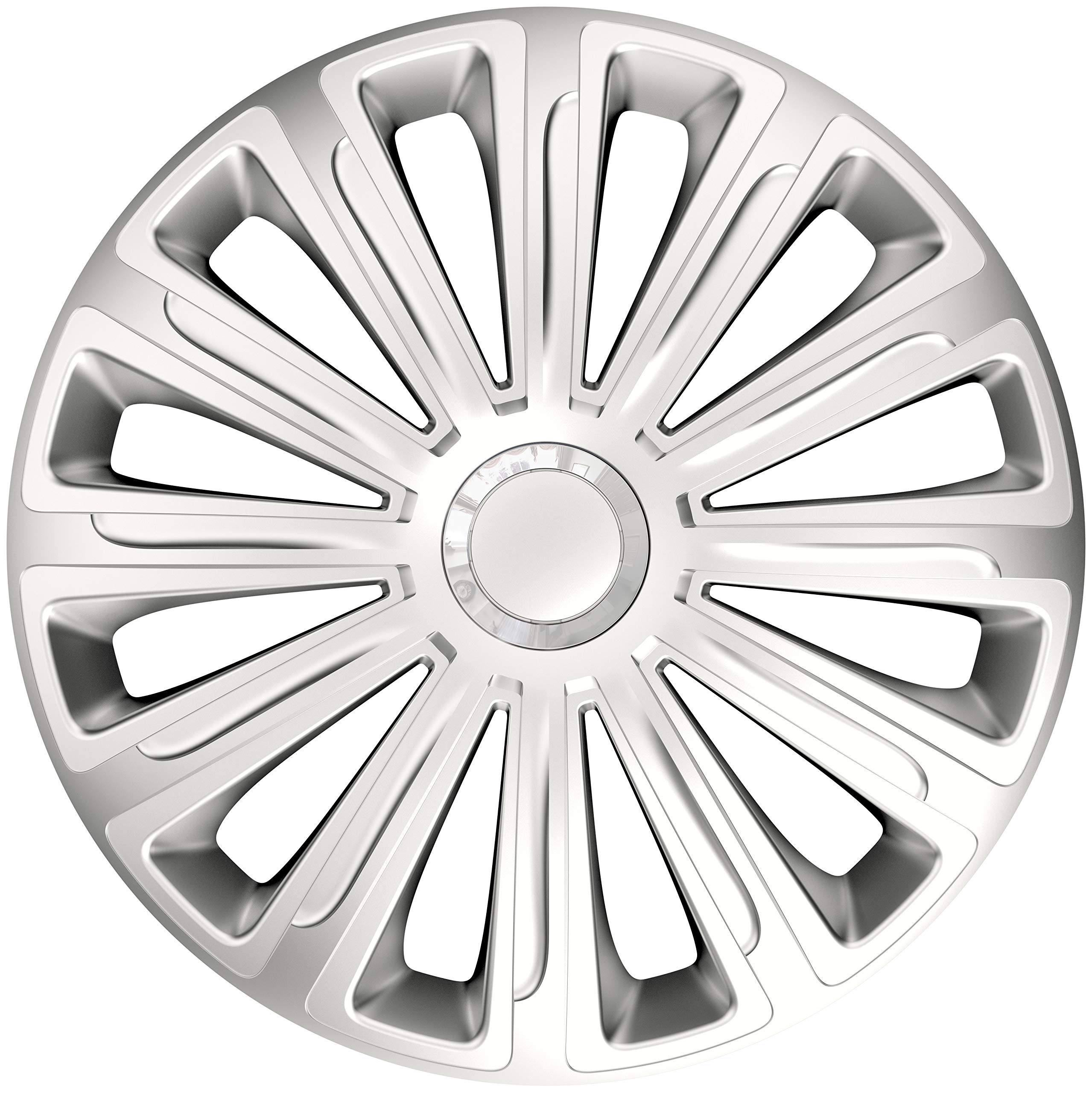 HP-Autozubehör 83515 - Set di copricerchi Trend da 15 pollici, colore: argento