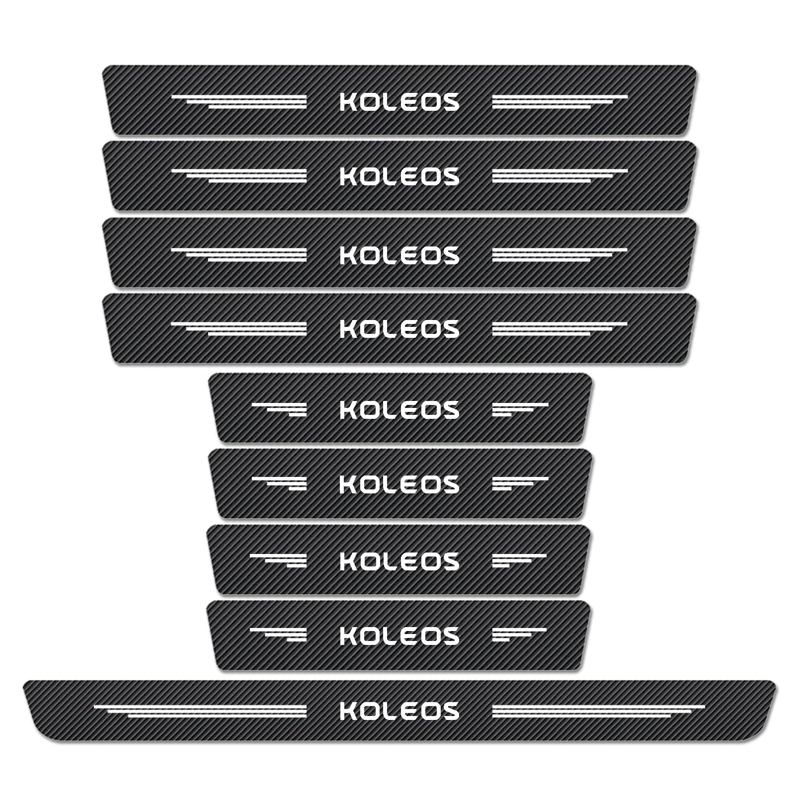 WXH97F 9PCS Car Door Sill Protector for Renault Koleos 2016-2026