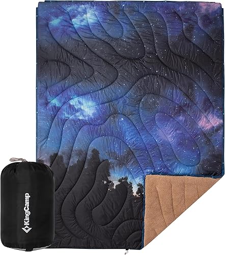 Miniatura 31 de KingCamp Manta de Camping Ultraligera, Manta Portátil Alternativa al Plumón Acolchada Vestible Resistente a la Intemperie Cálida Edredón Empaquetado
