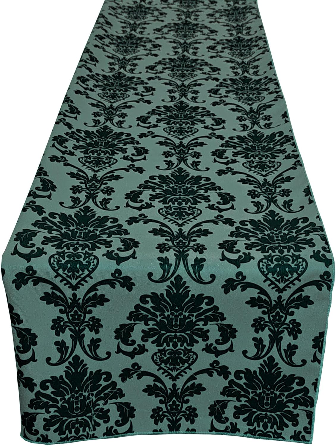 Zencreativedesign Fancy Floral Damask Poplin Table Runner for Home and Events Dinner Decoration (12"x60", Red)