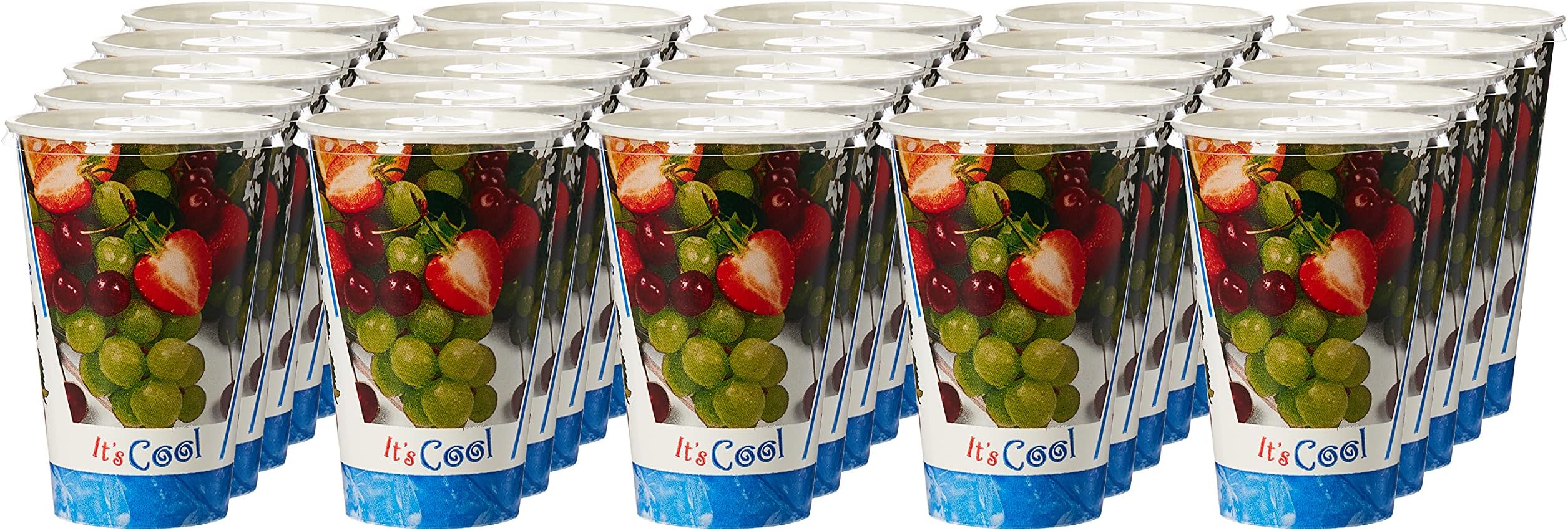 Hotpack Disposable Paper juice Cup 12 ounce with Clear Lid , 25 Pieces for Cold Beverage Water &