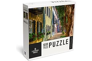 Lantern Press Charleston South Carolina Rainbow Row 1000 Pieces Jigsaw Puzzle